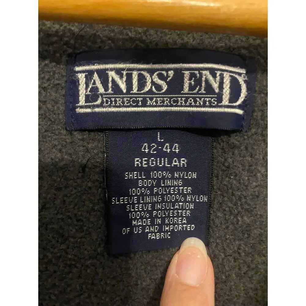 Lands‎ End Mens Chore Coat Barn Jacket Heavy Fleece Lined Teal Large Aircore 200